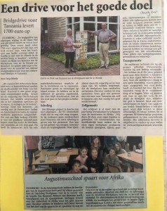 Bridgedrive en sponsering Augustinusschool 2011