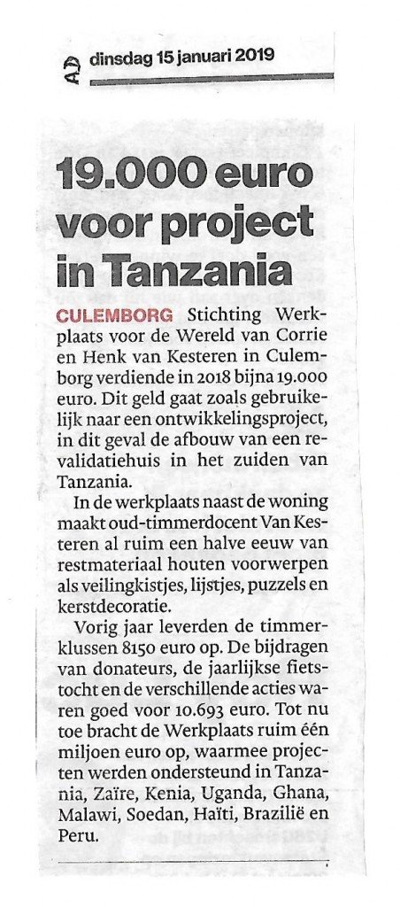 2019-01-15 - AD opbrengst 2018