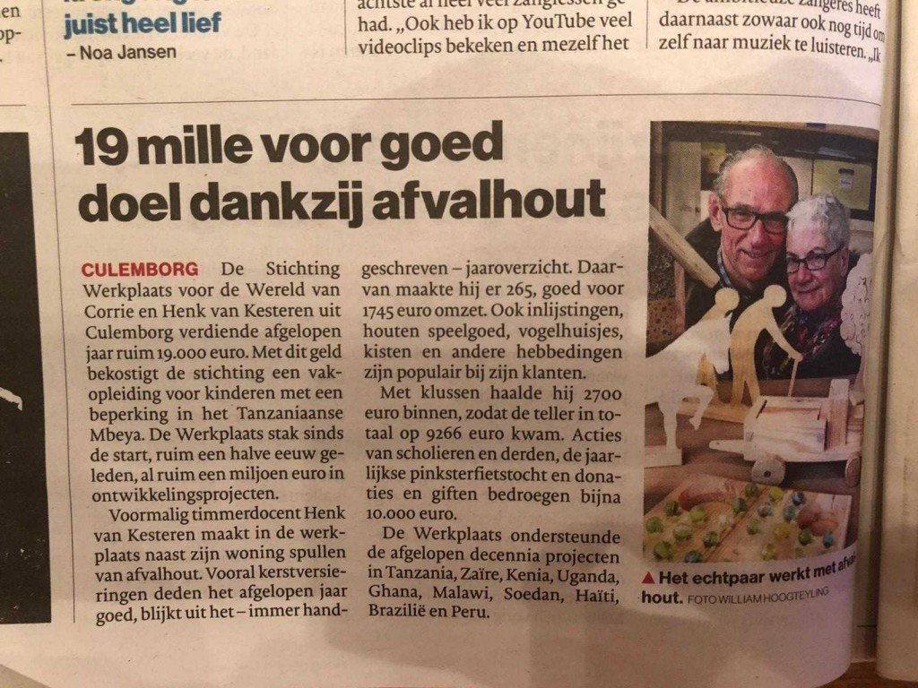 Krantenartikel AD zaterdag 11-01-2020