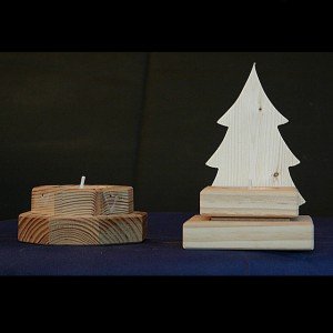 Waxinelichthouder kerstboom