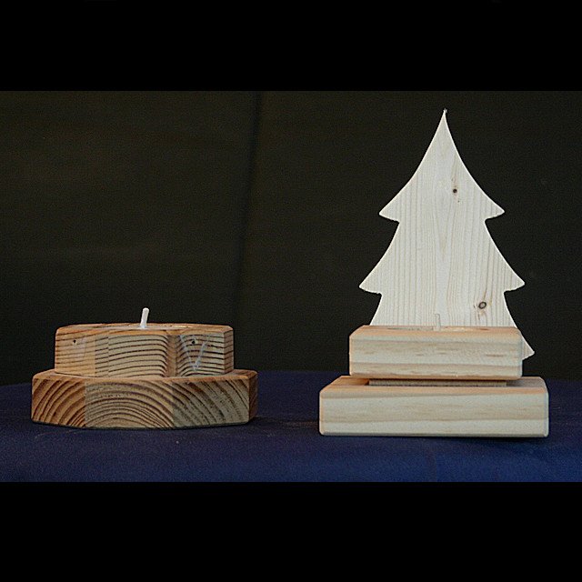 Waxinelichthouder kerstboom