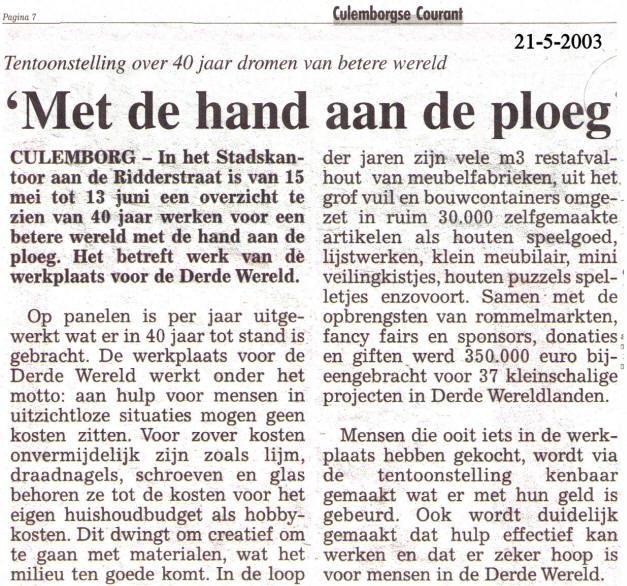Culemborgse Courant 2003
