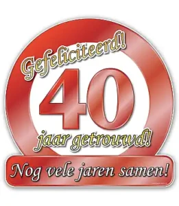 plaatje 40 jaar getrouwd